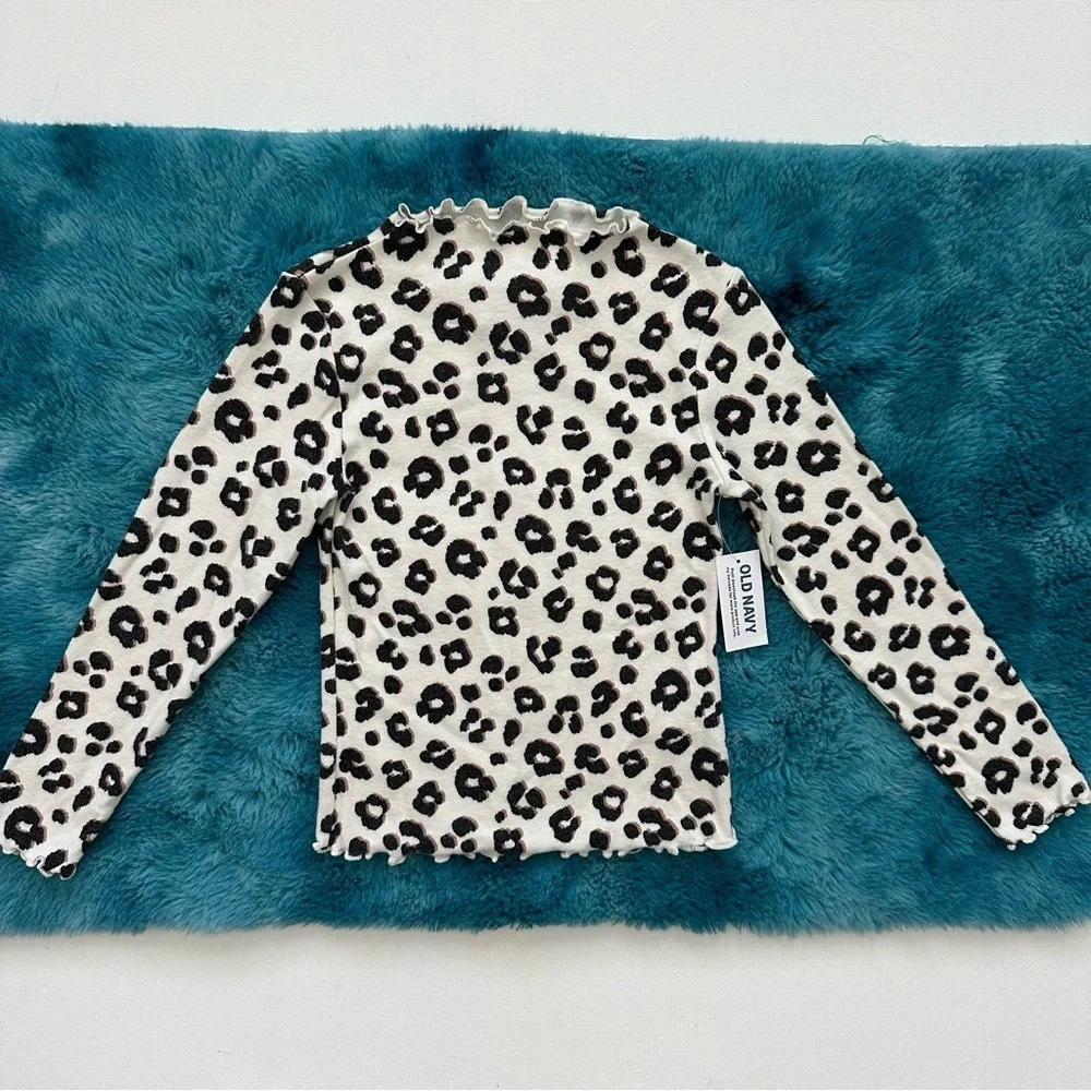 Old Navy Stylish Leopard Print Kids Top Size XS Girls